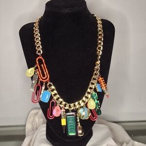 Betsy Johnson "Back To School" Charm Necklace